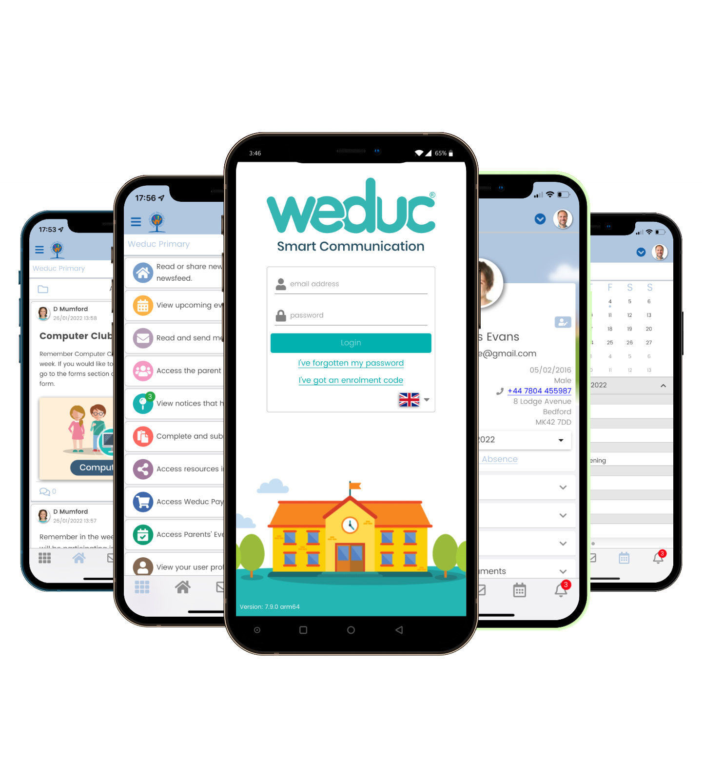 weduc app on 5 screens v4