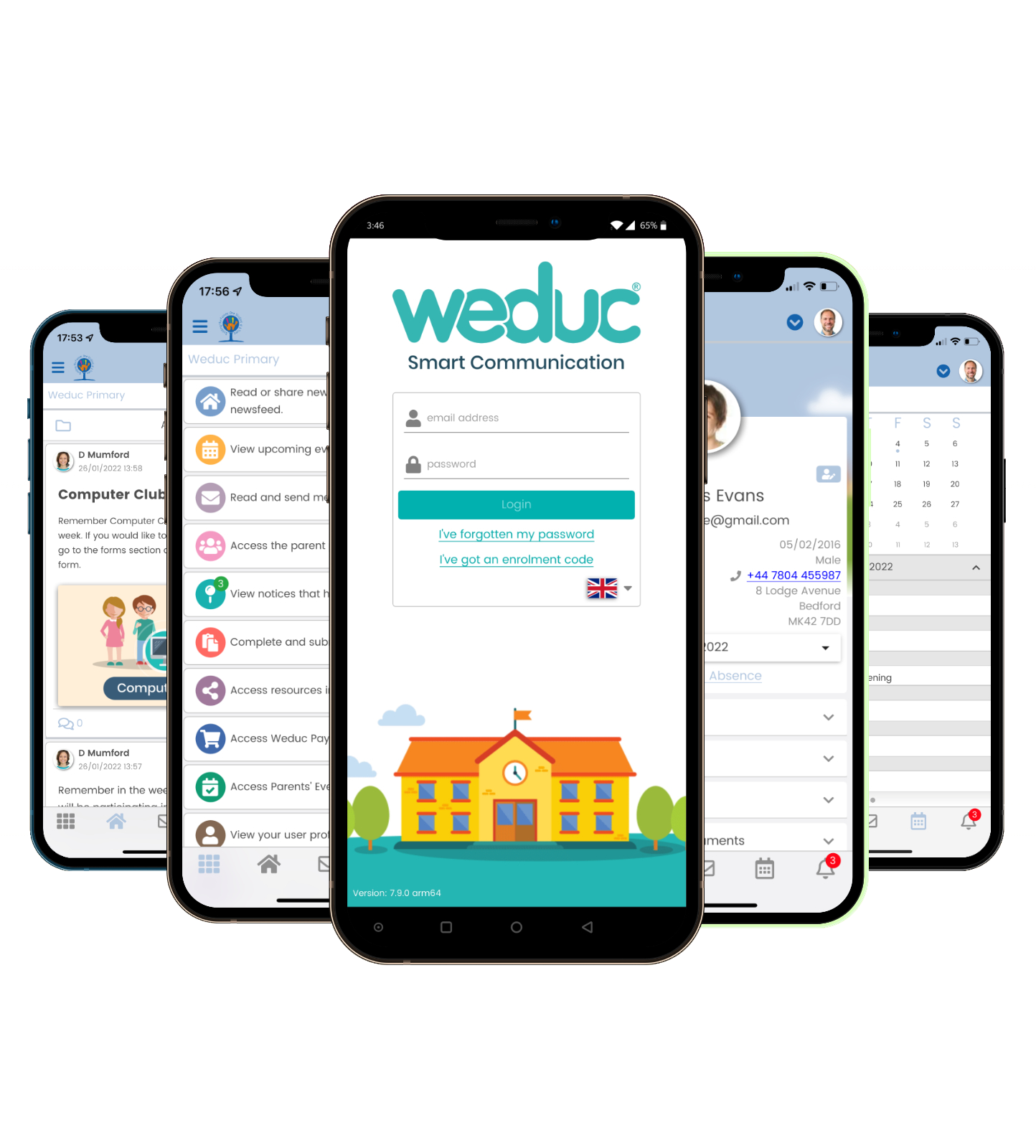 weduc app on 5 screens v4